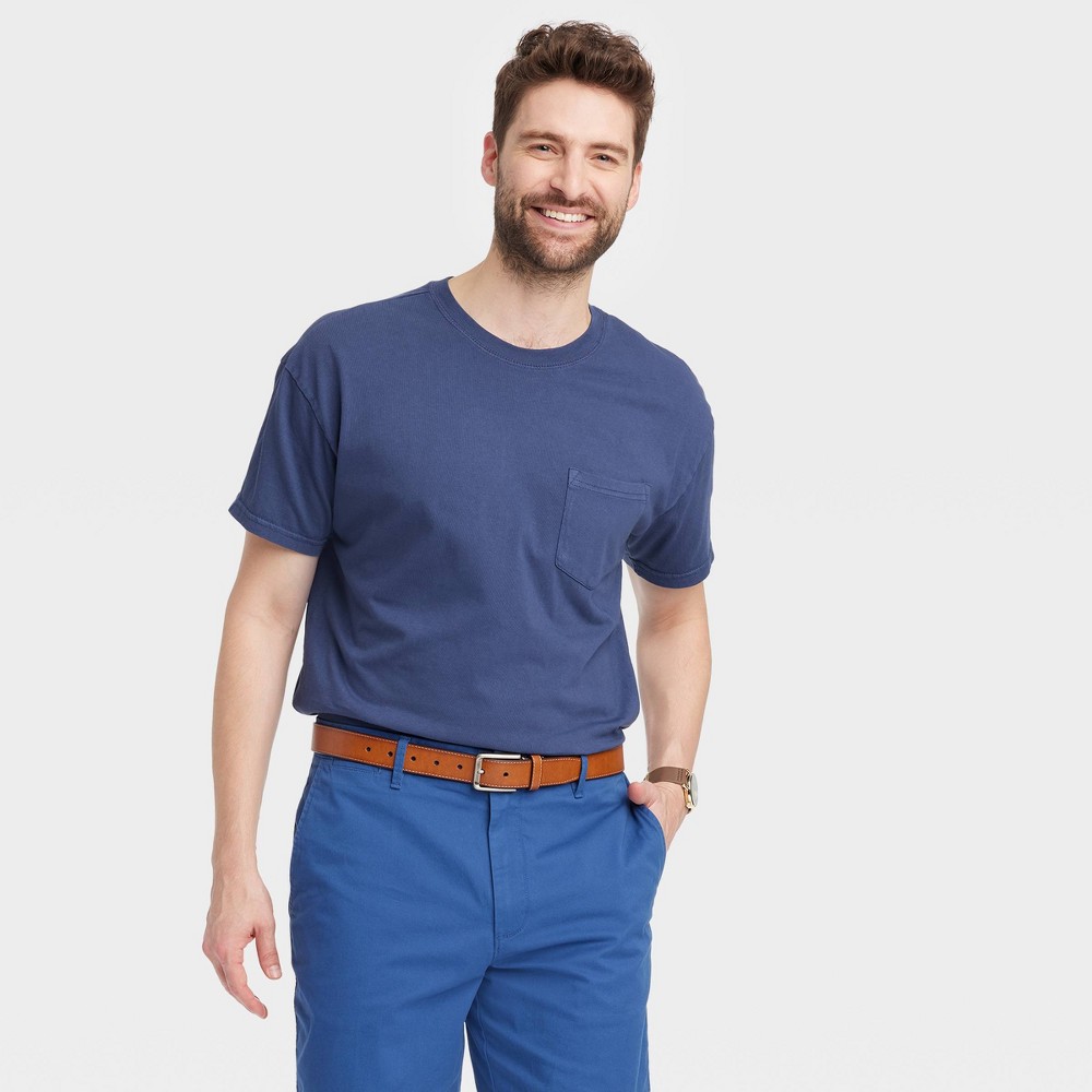 Men's Heavyweight Short Sleeve T-Shirt - Goodfellow & Co™ Seamless Blue XXL