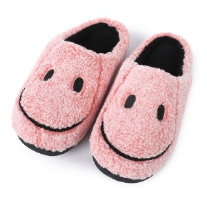 Women's Plush Loafers Style Slippers, Anti-Skid Sole, Plush House Shoes with Fur Lining - 1 of 4
