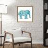 Amanti Art Boho Teal Elephant I by Danhui Nai Canvas Wall Art Print Framed 16-in. x 16-in. - 4 of 4