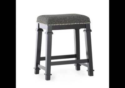 Kennedy Backless Walnut Brown Wood Counter Stool