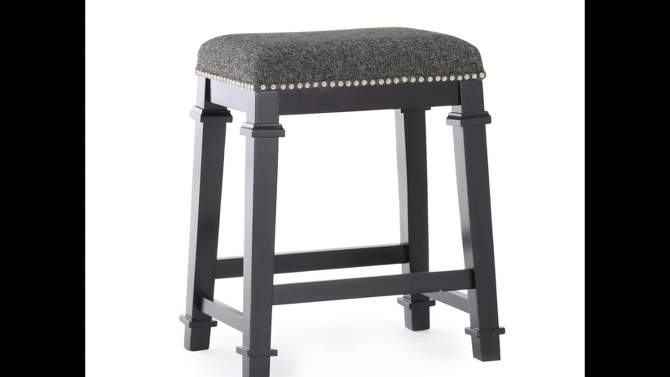 Kennedy Backless Counter Height Barstool Wood - Linon, 2 of 12, play video