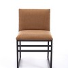 Modern Dining Chairs set of 2,Kitchen Side Chair with Upholstered Linen Cushions and Minimalist Craft Iron Racks Legs-Tanpinhause - 2 of 4