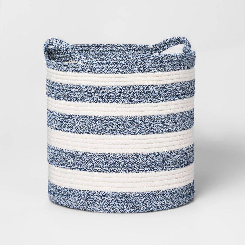 Striped Coiled Kids' Rope Basket - Pillowfort™, 1 of 11