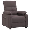 vidaXL Massage Recliner Chair Dark Brown Fabric - 2 of 4
