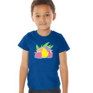 Hatching Plastic Easter Egg Kids T Shirt for Toddlers, Royal - 1 of 4
