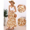 INSPIRE CHIC Women's Floral Summer High Waist Boho Paisley Print A-Line Zipper Trendy Maxi Skirts - 2 of 4