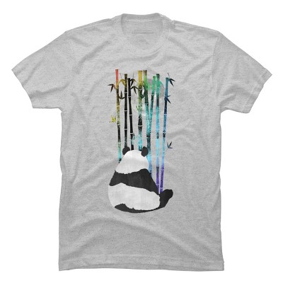 Men's Design By Humans Panda, Bamboo & the Moon By ikaruz T-Shirt