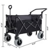 CAVINAS Premium All-Terrain Folding Wagon Cart,Shopping Cart with Ergonomic Adjustable Handles,Wagon for Camping,Shopping,Sports - 3 of 4