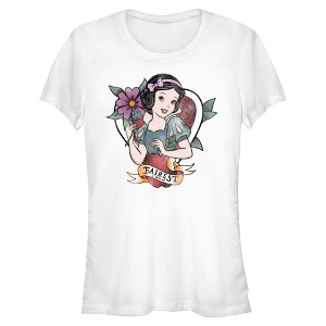 Juniors Snow White and the Seven Dwarfs Fairest Tattoo T Shirt - 1 of 4