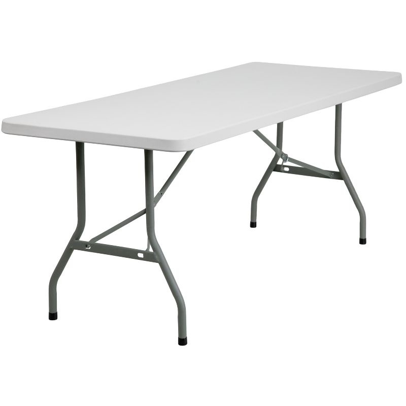 Flash Furniture 6-Foot Granite White Plastic Folding Table, 1 of 9