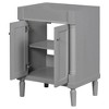 NicBex 23.5" Bathroom Storage Cabinet without Sink, Bathroom Vanity, 2 Cabinet Doors with Two-tier Storage Shelf for Bathroom - 3 of 4
