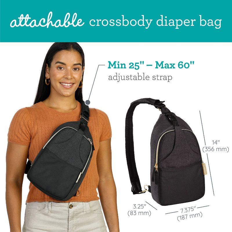 Infantino Flip 4-In-1 Convertible Carrier &#38; Crossbody Diaper Bag Set, 6 of 16