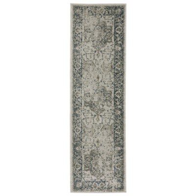 Oriental Weavers Alton 002W9 Gray/ Blue Indoor Area Rug - 2'3" x 7'6"