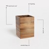 Evideco French Home Goods Acacia Square Waste Basket for Bathroom/Bedroom - 2 Gal (7.5 Liters) - Elegant Design - Compact & Durable - Easy to Clean - 4 of 4