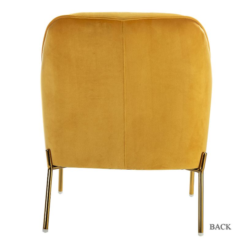 Odo Velvet Accent Comfy Living Room Arm Chair Upholstered Padded Seat Set of 2 | Karat Home, 5 of 12
