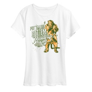 Women's - The Wizard of Oz - Cowardly Lion Put Em Up Short Sleeve Graphic T-Shirt - 1 of 4