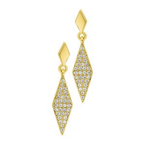 Adornia 14k Gold Plated Diamond Drop Earrings - 1 of 4