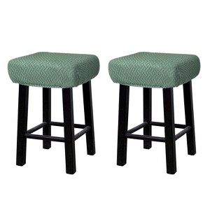 Unique Bargains Soft Thick Anti-Wrinkle Rectangle Polyester Saddle Seat Stool Covers 2 Pcs - 1 of 4