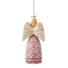 Jim Shore 5.0 Inch The Rose Pink Angel Ornament Breast Cancer Tree Ornaments - image 3 of 3