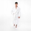 Linum Home Textiles 100% Turkish Cotton Personalized Unisex Anovia Velour Bathrobe - Gold Linum Font - 4 of 4