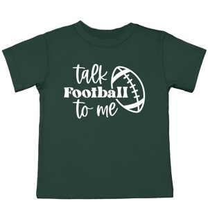 The Juniper Shop Talk Football To Me Ball Toddler Short Sleeve Tee - 1 of 4