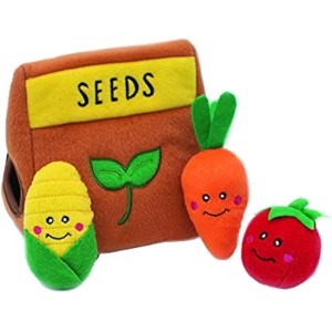 ZippyPaws Zippy Burrow - Interactive Hide & Seek Dog Toys, Colorful Squeaky Plush Puzzles, Seed Packet - 1 of 1