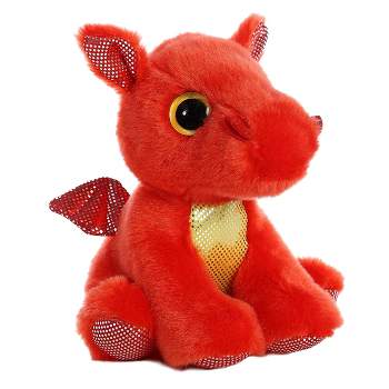 Aurora Small Flame Red Dragon Sparkle Tales Enchanting Stuffed Animal Red 7"