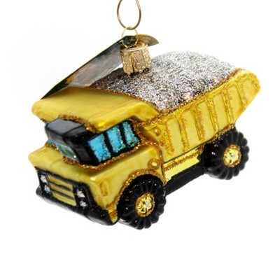 Old World Christmas 2.5" Toy Dump Truck Ornament Farm Equipment  -  Tree Ornaments