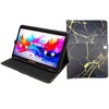 LINSAY 10.1"Octa Core  256GB Storage Android 15 Tablet with Black and Golden Marble Case - 2 of 3