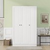 NicBex 66.90"H Modern Armoire Wardrobe Closet Storage Cabinet with 3 Doors & Internal Shelves for Bedroom - 2 of 4