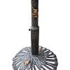 34" Metal Sunflower BirdBath - Antique Pewter - Oakland Living: Freestanding, Weather-Resistant - 4 of 4