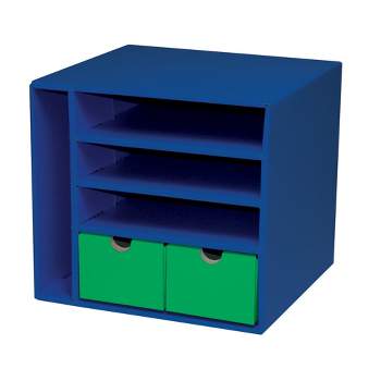 Classroom Keepers Management Center with Vertical Cubby, Three Shelves and Two Drawers, 12-3/8 x 13-1/2 x 12-3/8 Inches