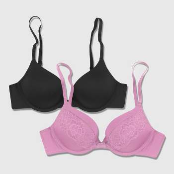 2 - Victorias Secret PINK Wear Everywhere Push Up Wired Adjustable Bras ~  34DD