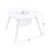 5 Pcs Children's Panel Table With 4 Chairs, Hidden Storage Bag Kitchen Chairs Modern Artistic Chairs - 3 of 4