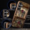 BONGEEK Case Compatible with Samsung Galaxy S24,Scratch Resistant Hybrid 2-Layer Hard Shell Bright Phone Case,Books Flower Vintage Dark - 3 of 4