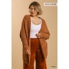 Slickblue Plus Size Women's Oversized Cardigan Sweater with Pockets, Open Front, Sunset/Camel/Black/Pink, Size XL-2XL - 2 of 4