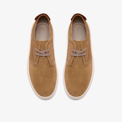 Clarks Mens Flexwell Tie Sand Suede Shoes 9.5 Medium — фото 6