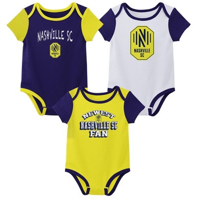 MLS Nashville SC Infant Girls' 3pk Bodysuit