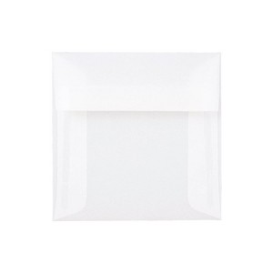 JAM Paper 5 x 5 Square Translucent Vellum Invitation Envelopes Clear 31032 - 1 of 2