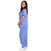 Just Love Scrub Set - 6 Pocket Medical Uniform - (V-Neck with Cargo Pant Nurse Set) - 2 of 3