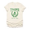 Simply Sage Market Teacher Life Books Short Sleeve Tee - L - Cream - 2 of 4