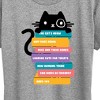 Women's - Instant Message - Cat Peeking Over Book Stack Short Sleeve Graphic T-Shirt - 2 of 4