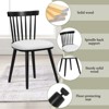 Bekrvio Windsor Dining Chair-Farmhouse Solid Wood Spindle Back Side Chair Mid-Century Modern Black Armless Kitchen Chair for Dining Room Restaurant - 4 of 4