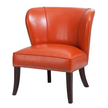 Hilton Concave Back Armless Chair - Tangerine