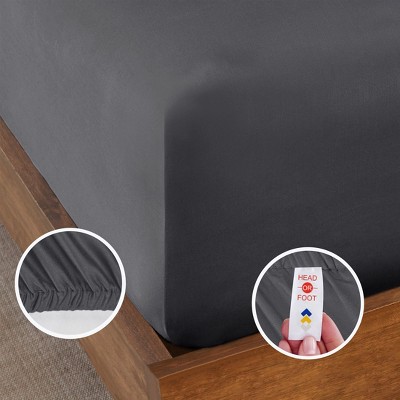 Luxurious Full Size Dark Gray Bamboo Rayon Deep Pocket Sheet Set