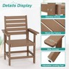 Arceso 1PC 18Inch Outdoor Dining Chair , HDPE Weather Patio Dining Chairs, Heavy Duty Outdoor Chairs with Armrest - 4 of 4