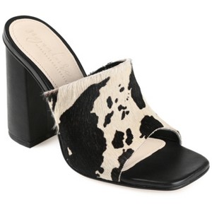 Journee Signature Women's Genuine Leather Deena Sandals - 1 of 4