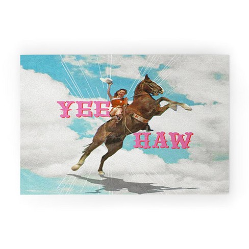 MsGonzalez YEE HAW I 30" x 20" Welcome Mat - Society6 - image 1 of 3