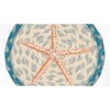 Earth Rugs Round Pencil Starfish Coaster – 7" Braided Jute Mat with Coastal Beach Design in Soft Ocean-Inspired Colors - 3 of 3