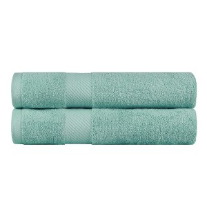 Luxury Cotton Solid Medium Weight Bath Towel Set by Blue Nile Mills - 1 of 4